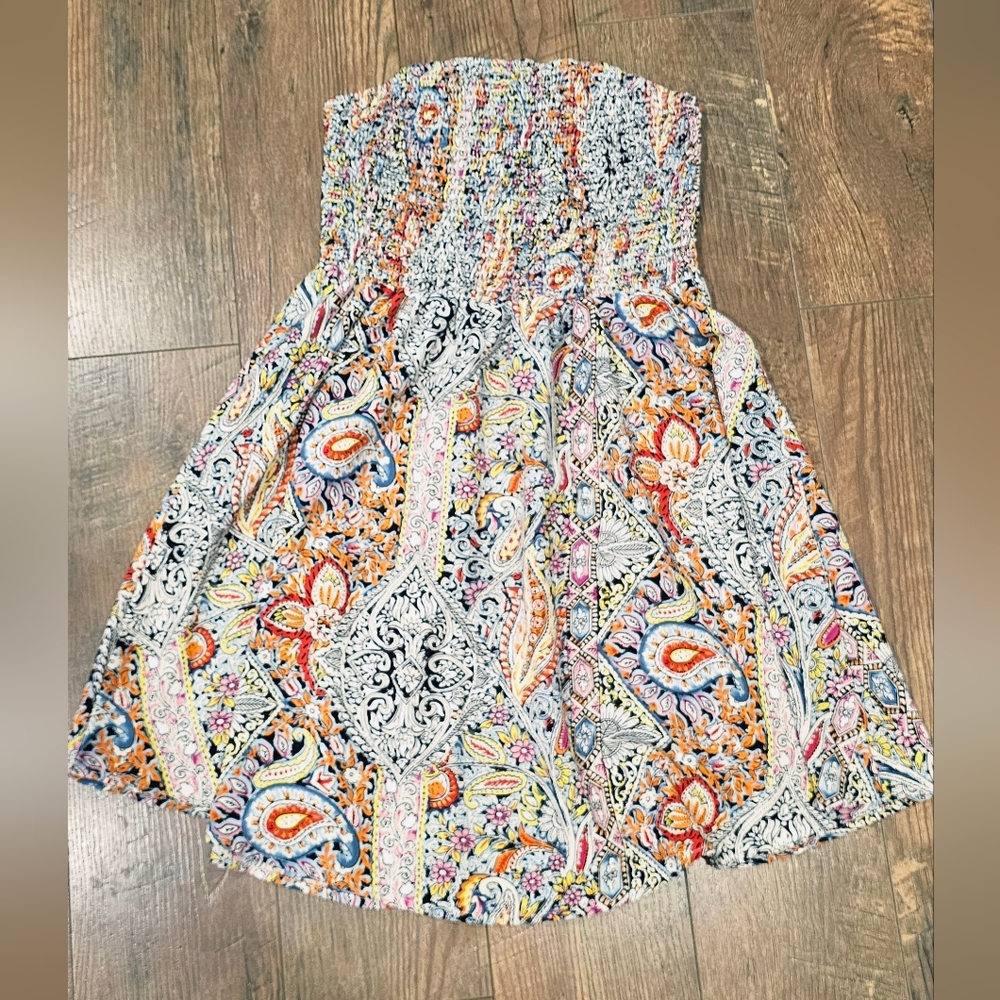 Colorful Paisley Smocked Dress